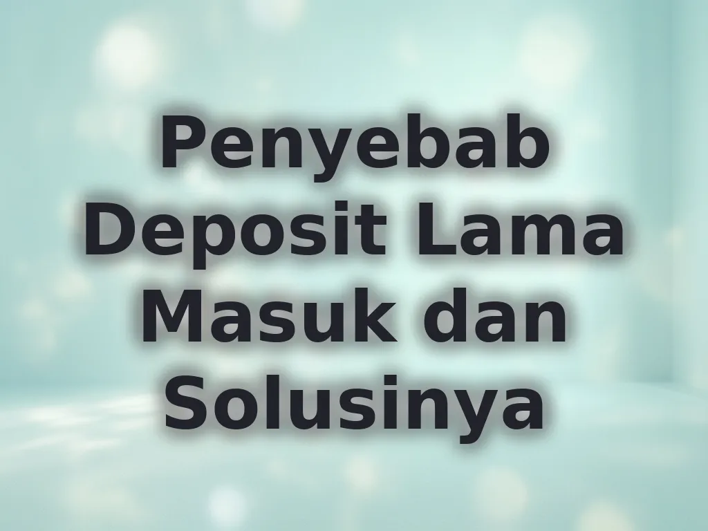 Penyebab Deposit Lama Masuk dan Solusinya